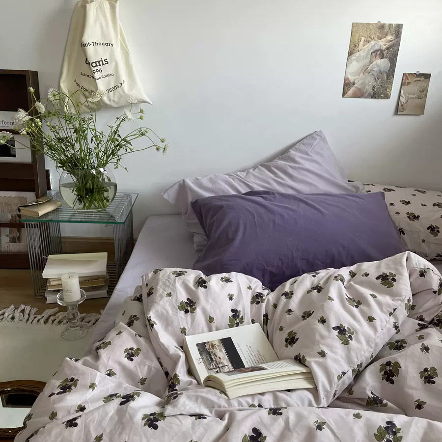 Purple Grape Vine Vintage Aesthetic Bedding Set